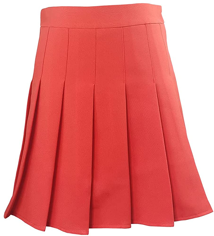 Hoerev Women Girls Short High Waist Pleated Skater Tennis Skirt