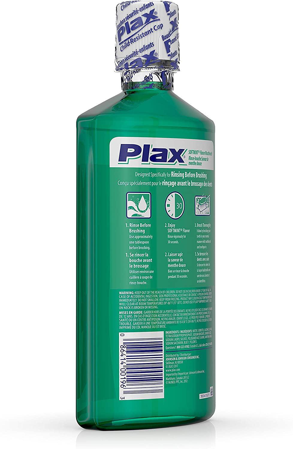 Plax Advanced Formula Plaque Loosening Rinse Softmint Flavor 24 Fl Oz