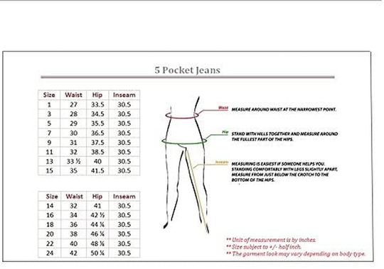 Hybrid & Company Womens Super Comfy Stretch Denim 5 Pockets Jeans