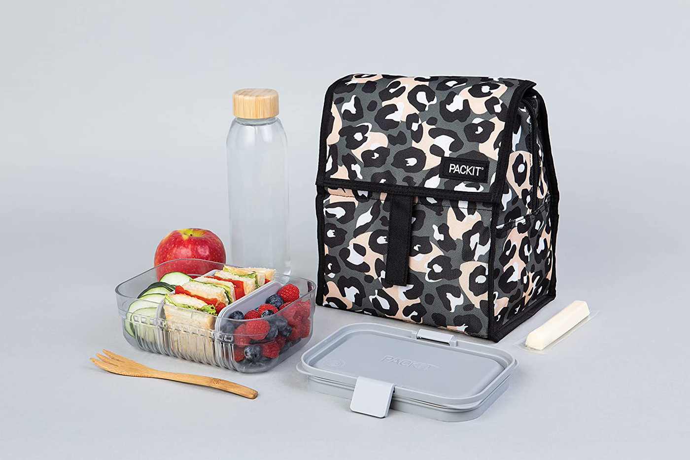PackIt Freezable Lunch Bag with Zip Closure, Charcoal Camo