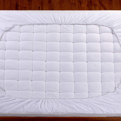 oaskys King Mattress Pad Cover Cooling Mattress Topper Pillow Top Cotton Top with Down Alternative Fill (8-21”Fitted Deep Pocket King Size)