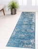 Unique Loom Sofia Collection Area Traditional Vintage Rug, French Inspired Perfect for All Home Décor, 2' 0 x 6' 7 Runner, Blue/Ivory