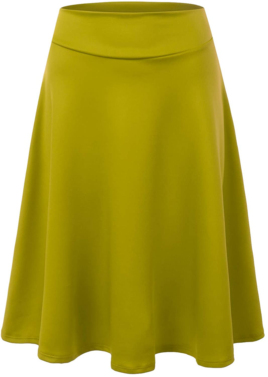 Doublju Womens High Waist Midi A-Line Skirt