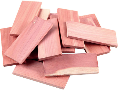 Cedar Space Cedar Blocks for Clothes Storage, 100% Aromatic Red Ceder Blocks, Cedar Planks, Cedar Accessories for Closets Storages, 11 Pcs with Stainless Steel Hooks