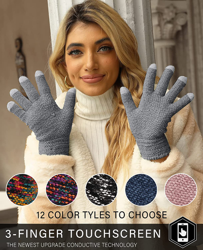 Women's Winter Touchscreen Gloves for Cold Weather