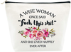 Birthday Gifts for Women Retirement Gifts Best Friend Mothers Day Gifts A Wise Women Once Said Makeup Bag for Coworker Nurse Teacher Wife Sister