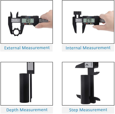 Digital Caliper, 6" Caliper Measuring Tool Extreme Accuracy Waterproof Electronic Vernier Caliper Industrial Stainless Steel Digital, Durable Measuring Tool with Large LCD Screen