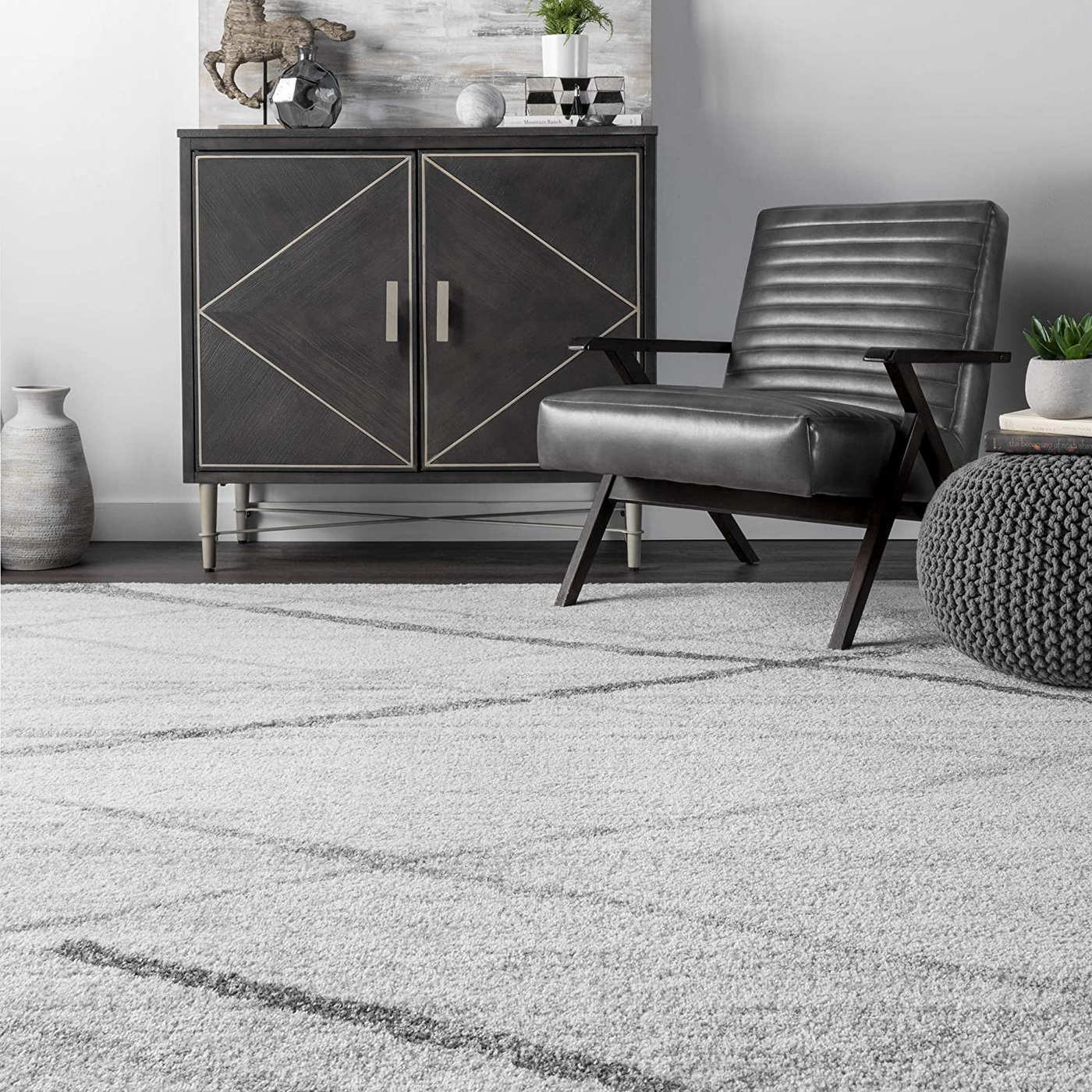 nuLOOM Thigpen Contemporary Accent Rug, 2' x 3', Dark Grey