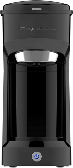 Frigidaire ECMK088-BLACK Retro Single Serve Maker, Brewer for Ground Coffee, BLACK