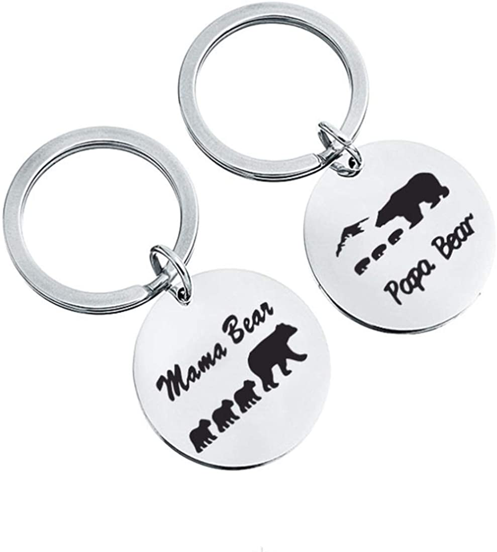 Stainless Steel Dog Tag Keychain Gifts for Men Women Teen Boy Girl Best Friends