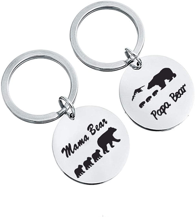 Stainless Steel Dog Tag Keychain Gifts for Men Women Teen Boy Girl Best Friends