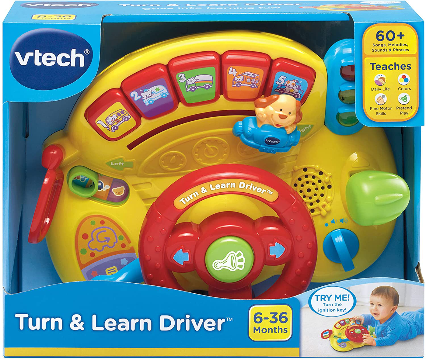 VTech Turn and Learn Driver (Frustration Free Packaging),Yellow