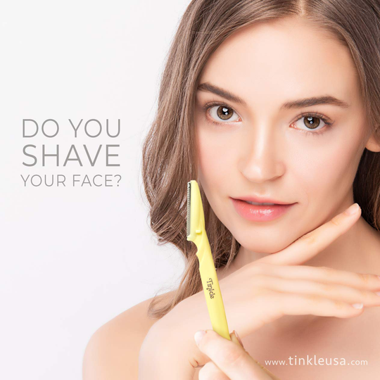 Dorco Tinkle Eyebrow Razor, Hair Trimmer Shaver and Tough Up Tool, Facial Razor with Safety Cover, 6 Razors | Dermaplaning Razor Tool | Holiday Stocking Stuffers