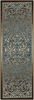 Maples Rugs Pelham Vintage Runner Rug Non Slip Hallway Entry Carpet [Made in USA], 2 x 6, Blue/Walnut