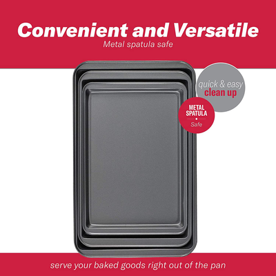 Good Cook 4022 Baking Sheet, 0.9 cu-ft Capacity, 11 in W x 17 in L, Silver