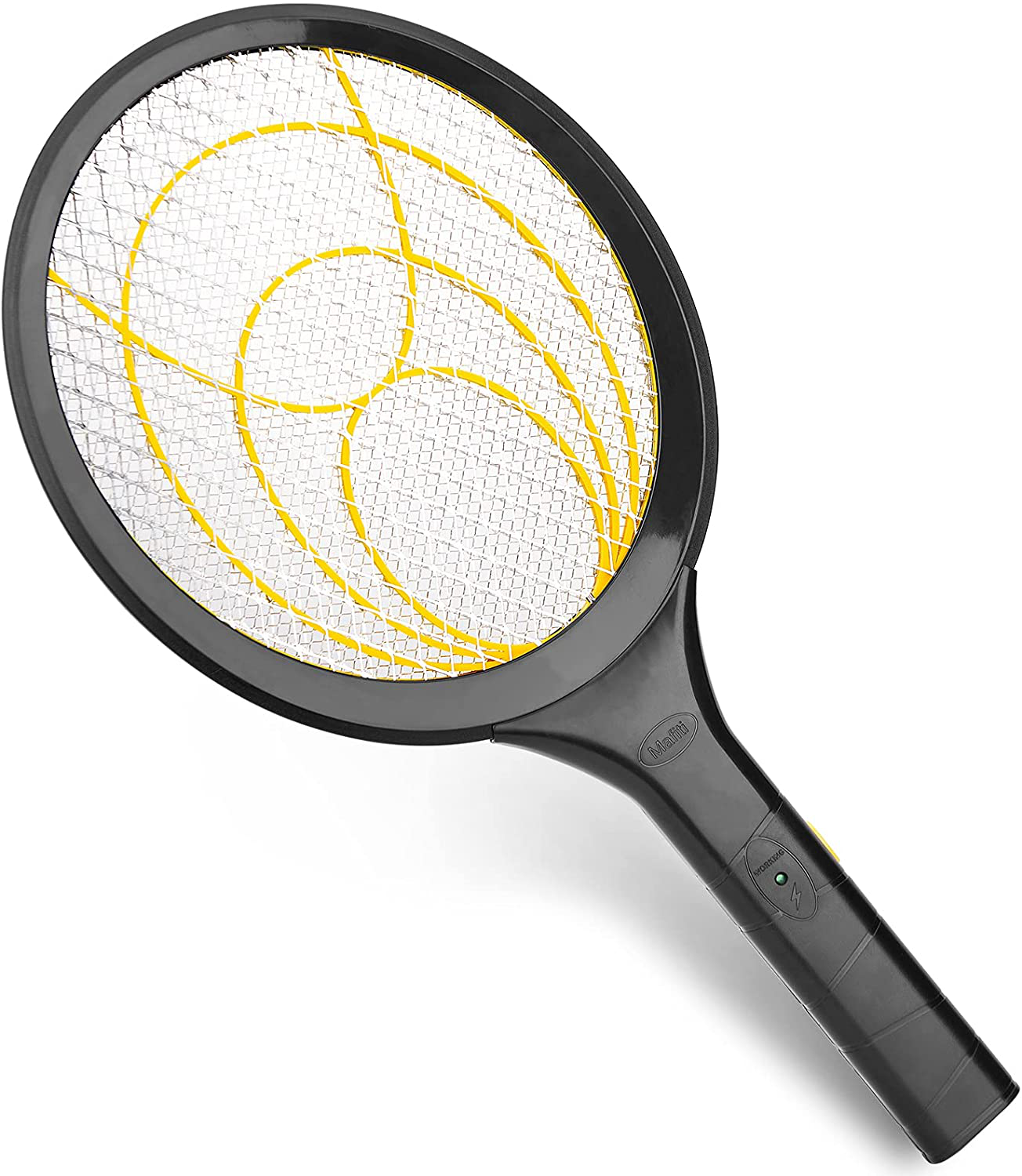 mafiti Electric Fly Swatter, Fly Killer Bug Zapper Racket for Indoor and Outdoor Pest Control, 2AA Batteries not Included (2, Yellow)