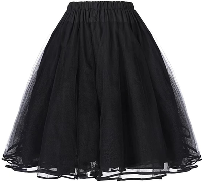 Belle Poque Women's Petticoat Crinoline 50's Christmas Tutu Underskirts (3 Layers)