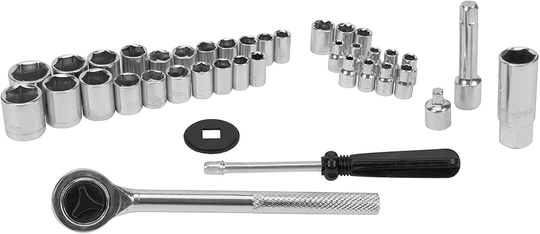 40-Piece SAE and Metric Socket Set, 1/4" & 3/8" Drive