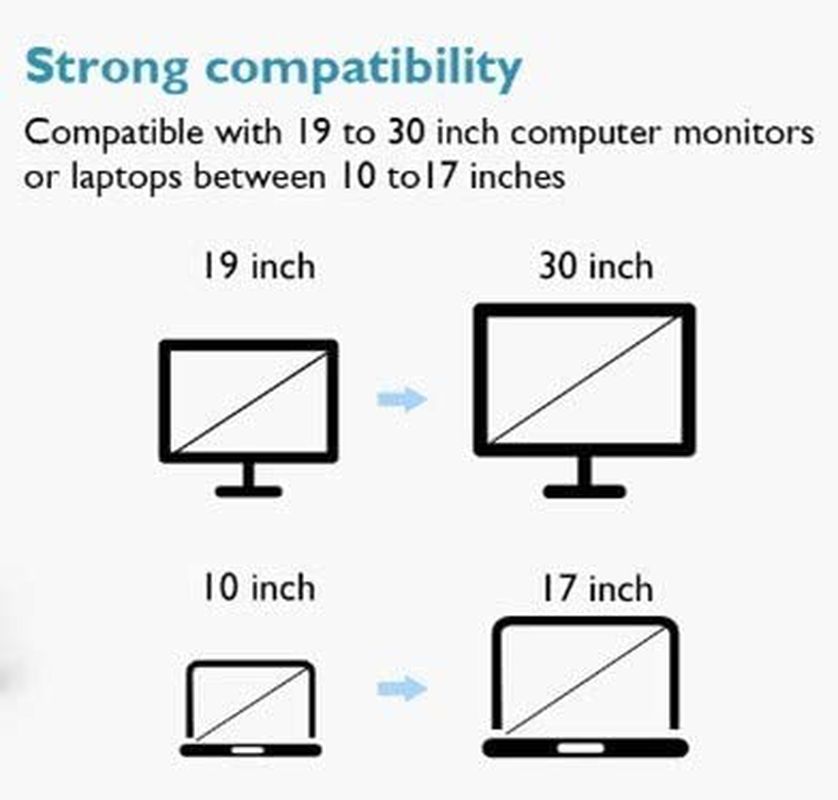 Vellenty Products Clear Acrylic Monitor Stand - Monitor Riser for iMac, Desktop, Laptop, Printer, TV, Games - PC Desk Stand with Computer Keyboard Storage & Multi-Media Storage in Home Office Business