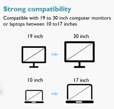 Vellenty Products Clear Acrylic Monitor Stand - Monitor Riser for iMac, Desktop, Laptop, Printer, TV, Games - PC Desk Stand with Computer Keyboard Storage & Multi-Media Storage in Home Office Business