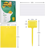 KGK Sticky Traps - 20 Pack, Dual-Sided Yellow Sticky Traps for Fungus Gnats, Aphids, and Other Flying Plant Insects - 6x8 Inches (Twist Ties and Holders Included)