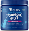 Omega 3 Alaskan Fish Oil Chew Treats for Dogs, with AlaskOmega for EPA & DHA Fatty Acids - Itch Free Skin - Hip & Joint Support + Heart & Brain Health