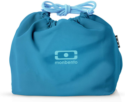 monbento - MB Pochette M blue Denim Bento lunch bag - Polyester lunch tote - Suitable for MB Original MB Square & MB Tresor Bento boxes