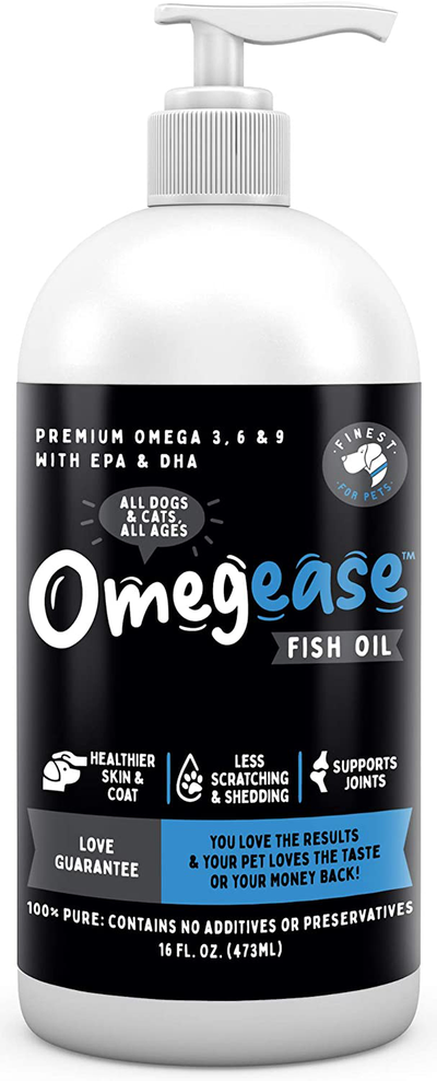 Omegease Omega 3, 6 & 9 Fish Oil for Dogs and Cats, 16 Ounces