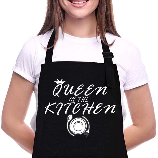 Funny Black Chef Aprons - Adjustable with Pockets