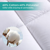 WhatsBedding Waterproof Mattress Pad King Size Cotton Top Down Alternative Filling Pillowtop Mattress Topper Cover-Fitted Quilted (Waterproof King)