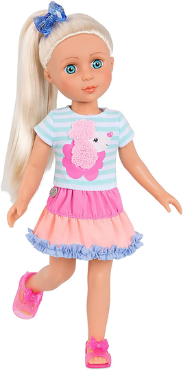 Glitter Girls Dolls by Battat – Poodle Cuddles Fashion Outfit with Hair Bow – 14-inch Doll Clothes and Accessories for Kids Ages 3 and Up – Children’s Toys, Brown/a (GG50134Z)