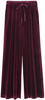 Itemnew Women's Casual Elastic Waist Relaxed Fit Wide-Leg Pleated Palazzo Slacks Velvet Pants