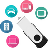 2 Pack 32GB or 64GB USB Flash Drive USB 2.0 Thumb Drives Jump Drive Fold Storage Memory Stick Swivel Design