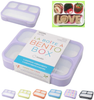 Bento Lunch Box for Kids Lunch-Boxes for Women Adults Girls Boys | Leakproof Snack Containers for Toddlers Tweens Pre-School Lunches BPA Free | Purple, 4 compartments
