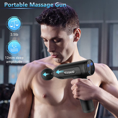 Muscle Massage Gun - TYIAUS Percussion Massager Gun Deep Tissue with 30 Adjustable Speeds and 6 Heads, Portable Body Muscle Massager for Office Gym Home Post-Workout Recovery