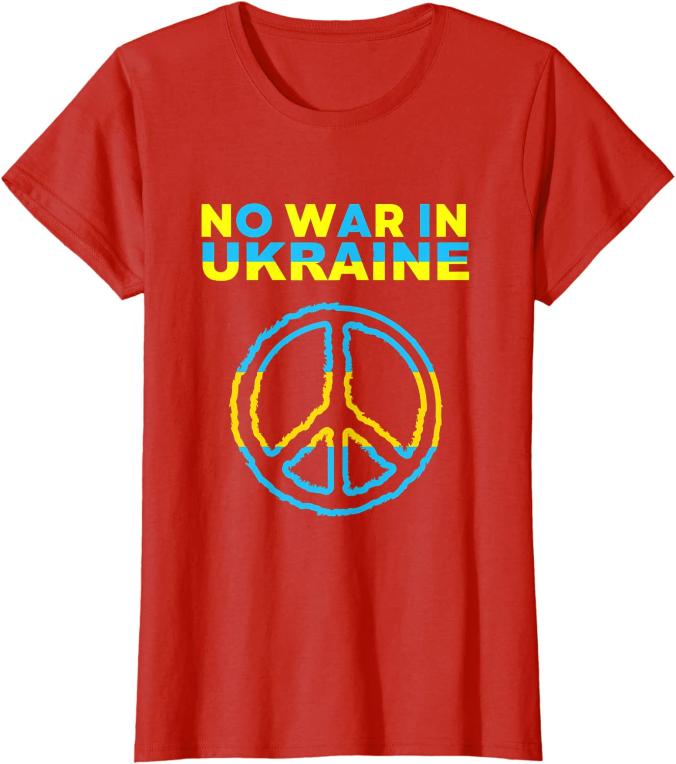 No War In Ukraine Support American Ukrainian Flag T-Shirt