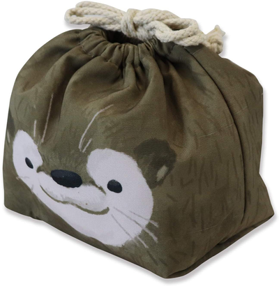TOYO CASE Animal Lunch Pouch Drawstring Bag Insulation Aluminum Sheet inside OTTER