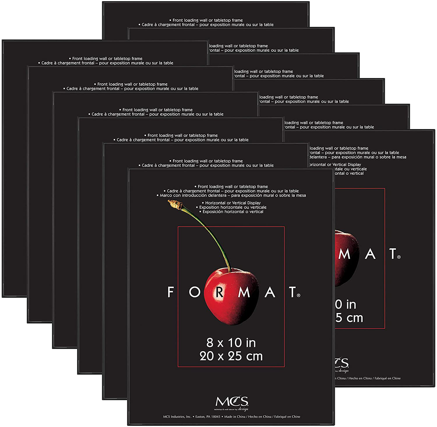 MCS Format Frames, 8 x 10 in, Black, 12 Count