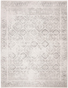 Safavieh Tulum Collection TUL264A Moroccan Boho Distressed Non-Shedding Living Room Bedroom Area Rug, 5' x 5' Square, Ivory / Grey