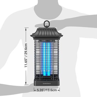 Bug Zapper for Outdoors, 4000V Electronic Mosquito Zapper for Outdoor and Indoor -Rainproof Insect Killer, Mosquito Killer Lamp for Home, Garden, Backyard, Patio (Square Metal Housing)