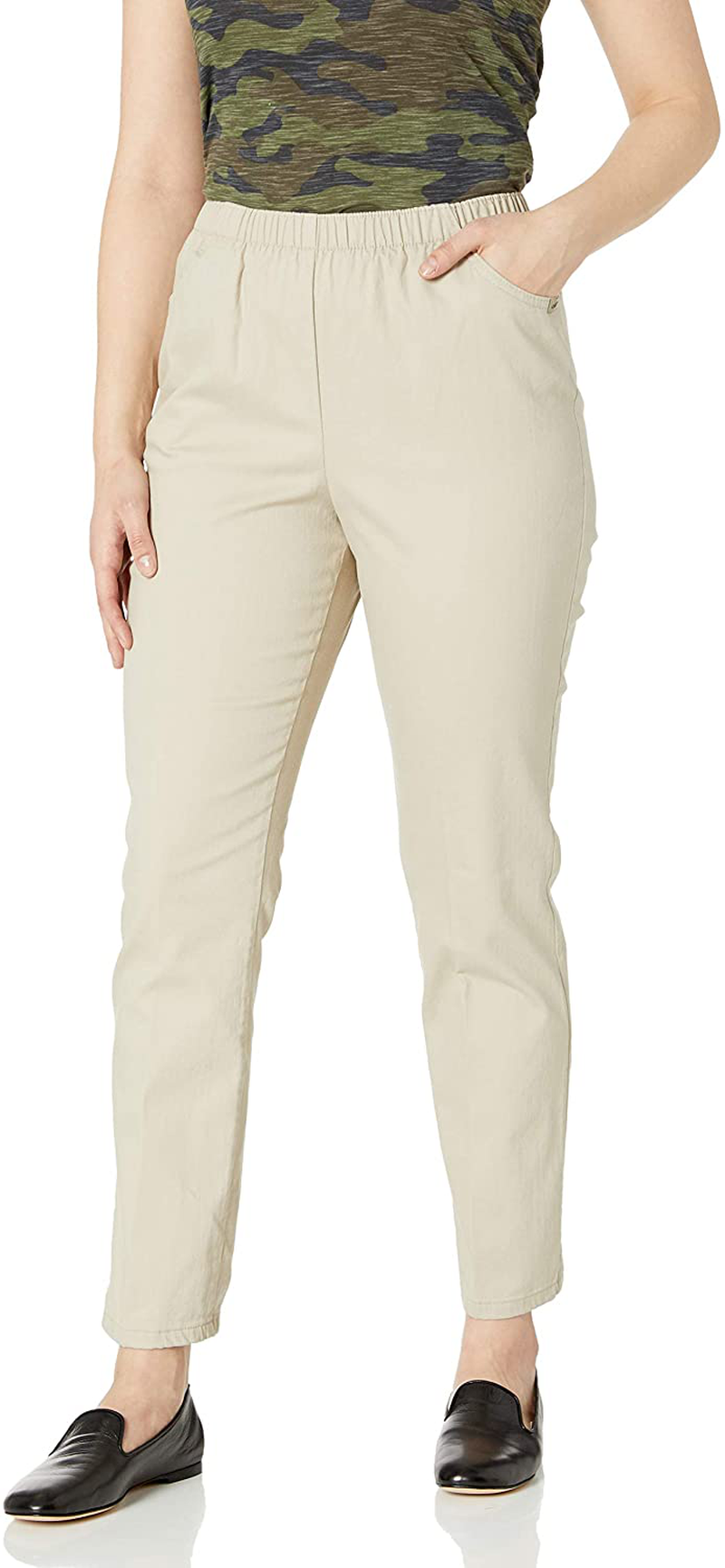 Chic Classic Collection Women's Stretch Elastic Waist Pull-On Pant