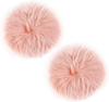 sansheng 2pieces 12inches Small Round Faux Fur Rug, Pink Fluffy Rug for Photographing Background of Jewellery/Nail Pictures(Pink)