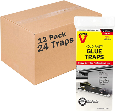Victor M669 Hold-Fast Rat Glue Traps,Black