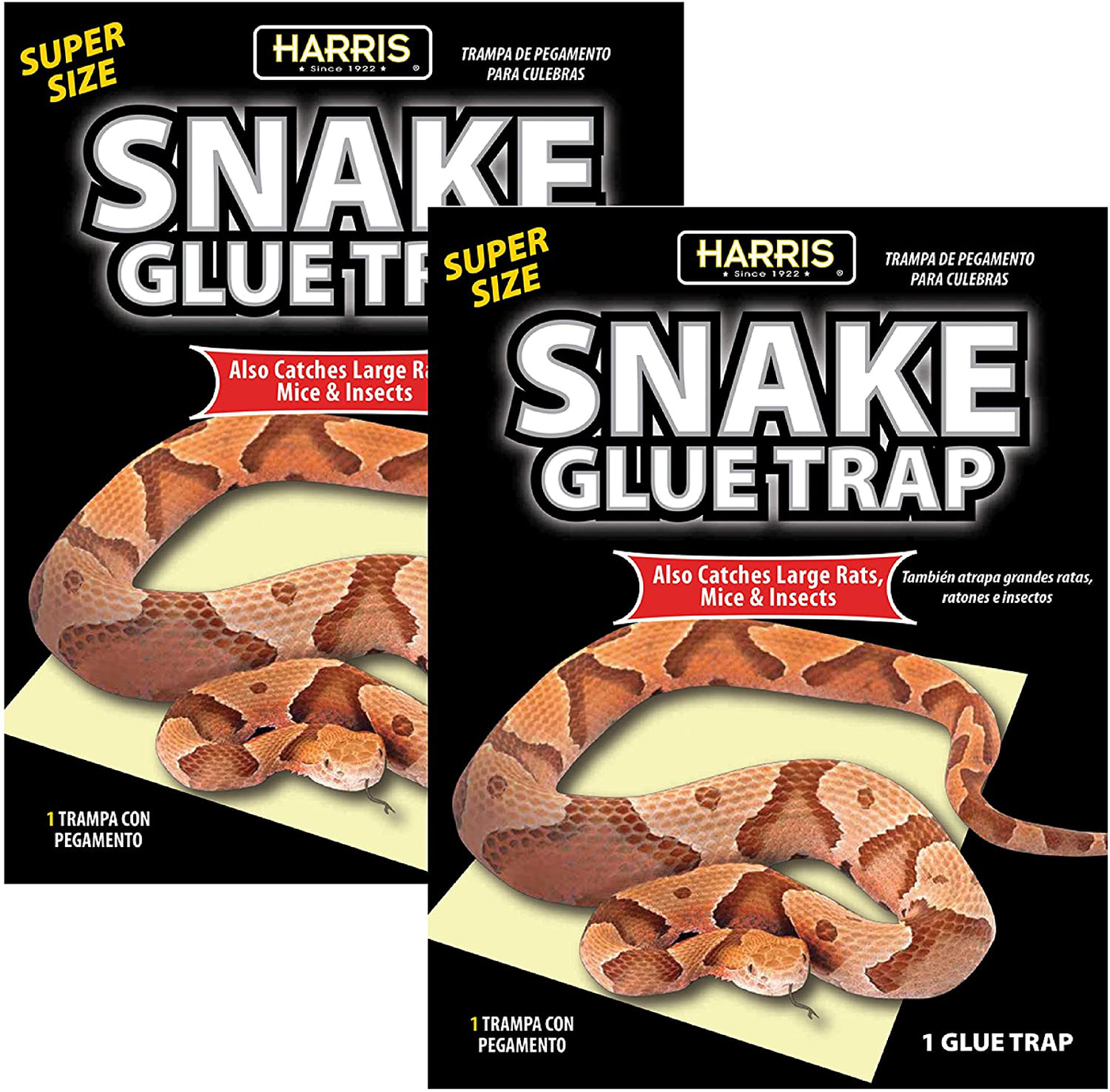 Harris Snake Glue Trap, Super Sized for Snakes, Rats, Mice and Insects