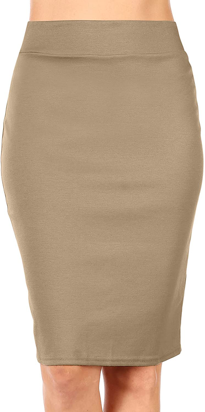 Reg and Plus Size Pencil Skirts for Women Below The Knee. Work,Weekends,Date Nights,Sexy Office Business Bodycon Skirts