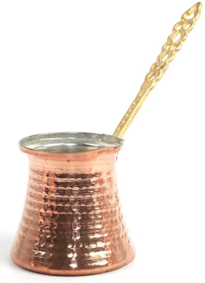 Turkish Coffee Pot, Greek Arabic Coffee Maker, Hammered Copper Coffee Cezve, Small Pot, Stove Top Coffee Maker (one pot)