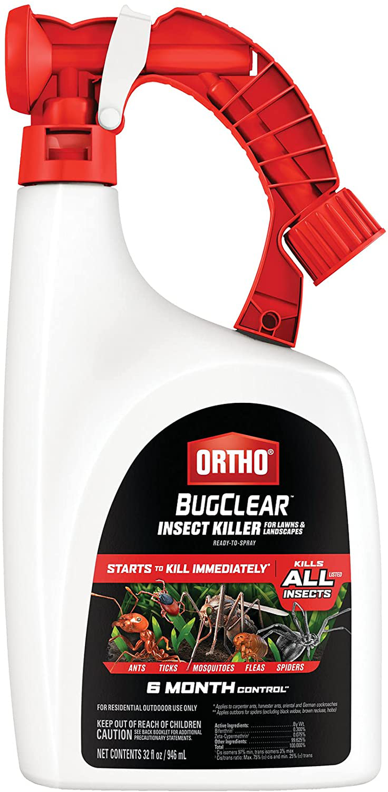 Ortho BugClear Lawn Insect Killer1: Treats up to 16,500 sq. ft., Protect Your Yard & Garden Against Ants, Spiders, Ticks, Armyworms, Fleas & Grubs, 10 lbs.