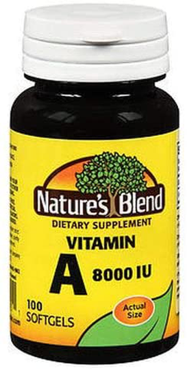 Nature's Blend Vitamin A 8,000 IU 100 Softgels