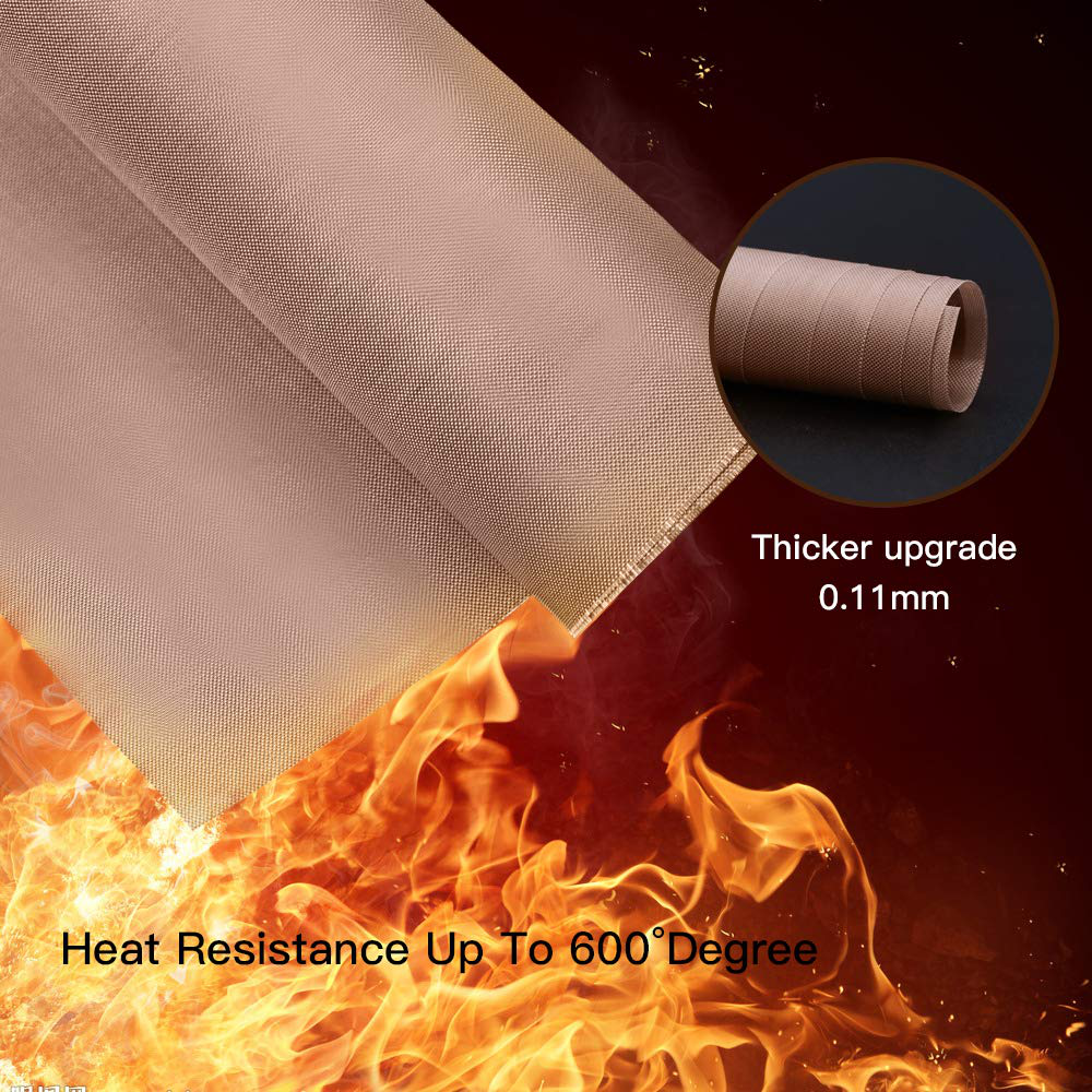 3 Pack PTFE Teflon Sheet for Heat Press - 16" x 12" Non Stick Teflon Sheets Heat Transfer Paper Washable Reusable Heat Resistant Baking Sheets Craft Mat