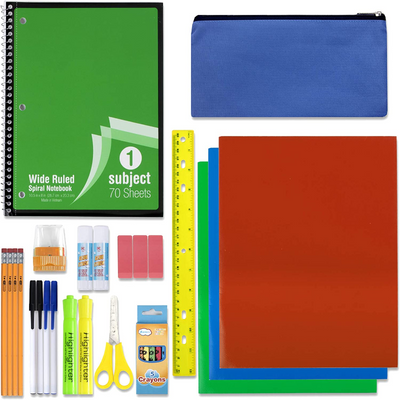 30 Piece School Supplies Kit for Elementary School Students